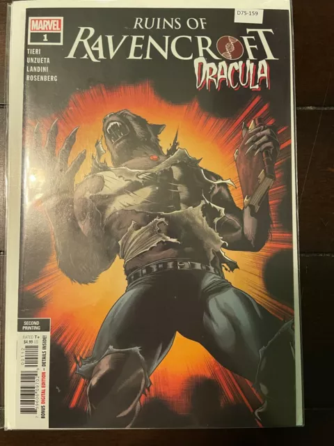 Ruins of Ravencroft Dracula 1 2nd Print Variant High Grade 9.6 Marvel D75-159