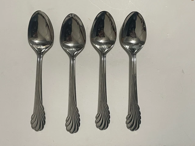 YAMAZAKI COVE Stainless 18/8 Korea Place Oval Spoons Lot Of 4