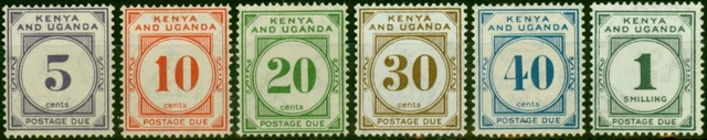 KUT 1928-33 Postage Due Set of 6 SGD1-D6 Fine LMM
