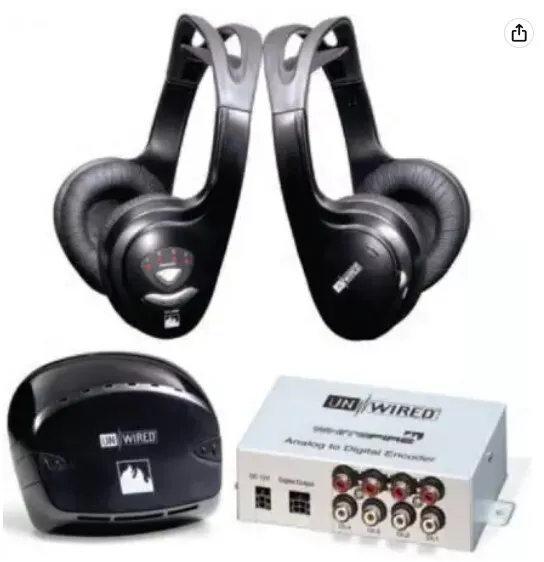 Audiovox WiteFire Digital Infrared Headphone System WFS420 Encoder 4 Source