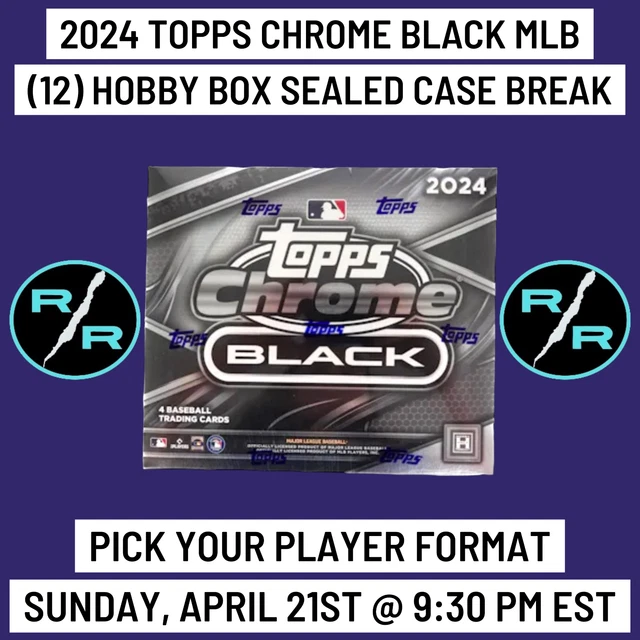 YOSHINOBU YAMAMOTO 2024 Topps Chrome Black MLB 12 Hobby Box 1 Case