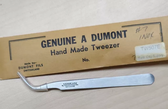 Dumont Original 7 #7 INOX Watchmakers Tweezer SWISS NOS