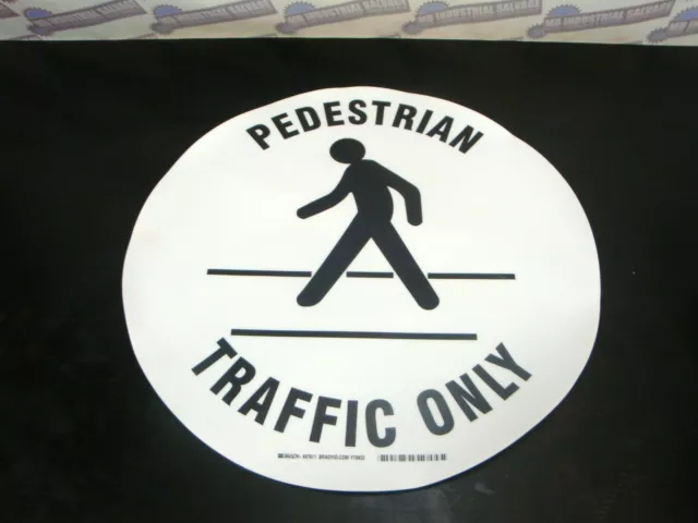 (NEW) Large 17" PEDESTRIAN TRAFFIC ONLY Floor SIGN with GRIP NON-SLIP SURFACE