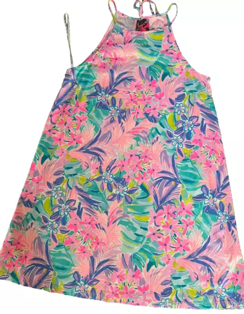 LILLY PULITZER Swing Summer Beach Floral DRESS Sleeveless Size 12 Worn Twice