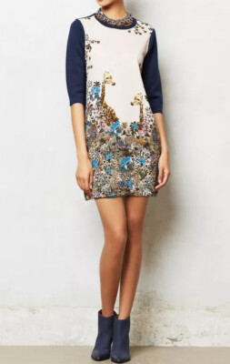 Anthropologie Paul And Joe Sister Canopy Giraffe Dress, XS