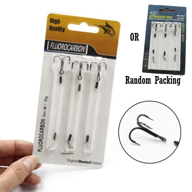 Tackle Fishing Hook 3pcs Bass Metal Pike Perch Stainless Steel Durable