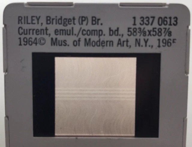 1964 Current by Bridget Riley Synthetic Emulsion on Board MoMA 35mm Art Slide