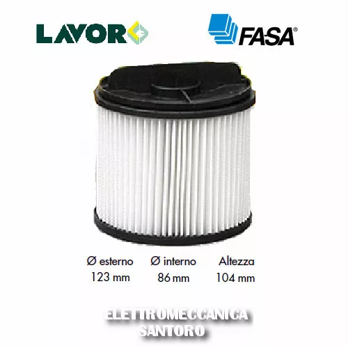 Filtre Lavable La Cartouche avec Cap Fermoir Aspirateur Humide lavor