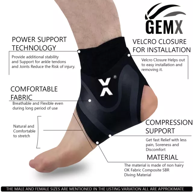 New Ankle Support Strap Medical Compression Foot Brace Elasticated Bandage Wrap
