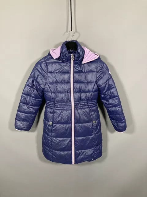 MICHAEL KORS QUILTED Coat - Age 7/8YRS - Blue - Good Condition - Girl’s