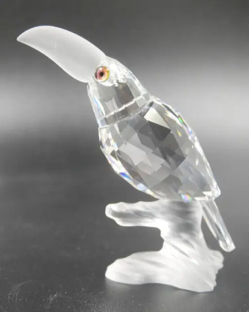 Fab Rare Swarovski Crystal Toucan On Branch Up In The Trees Bird 119441 Mint