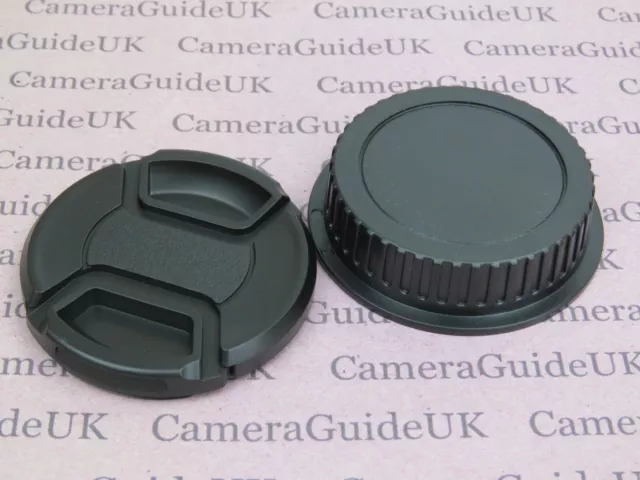 58mm Centre Pinch Front Lens Cap and Rear Lens Cap for Canon EF EF-S 58mm lenses