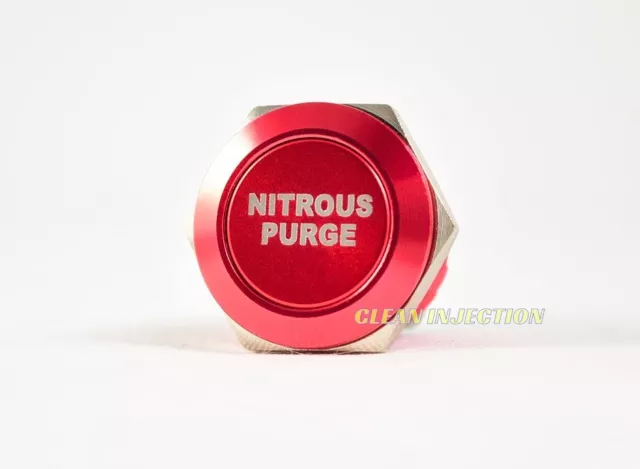 Nuovo Rosso 19MM Purga Nitroso Ossido NOS Billet Momentaneo Attivazione Pulsante
