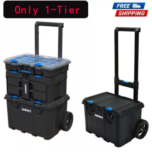 Portable Stack Cart Mobile Tool Box Hardware Storage Organization Fits Modular