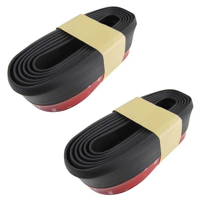4 Pièces Ailerons Pare-Chocs Avant Voiture - Lèvre Spoiler Caoutchouc Universel Noir Piano