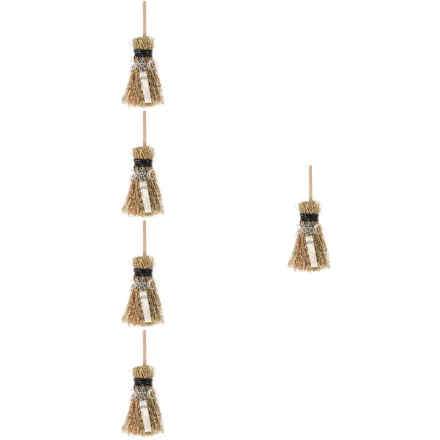 5x Nützlich Multifunktionale Praktische Robust Durable Hexe Besen Hängen Charme