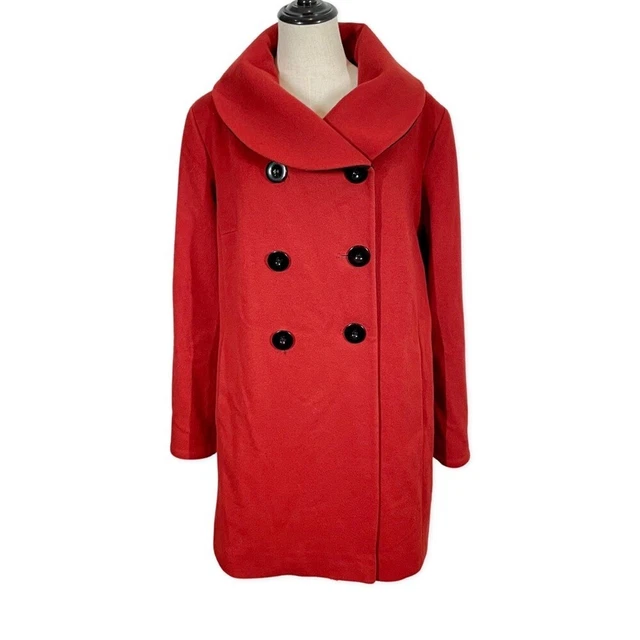 Fleurette Loro Piana 100% Wool Double Breasted Shawl Collar Coat Sz:16 $1195 Fleurette Loro Piana 100% Wool Double Breasted Shawl Collar Coat Sz:16 $1195