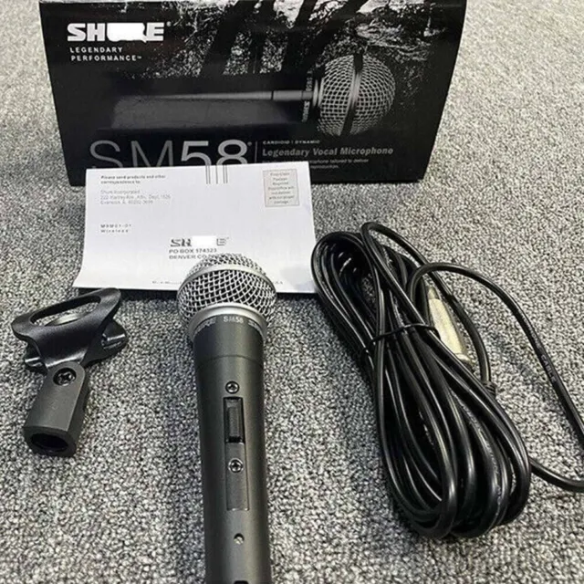 For Shure SM58 Dynamic Vocal Microphone Wired Mic with Switch With Cable AU New