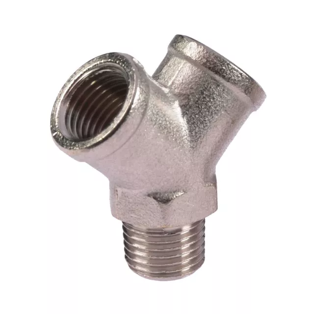 ITV Nickel Plated Brass Equal Y Piece Fittings with Male Inlet BSP Threads