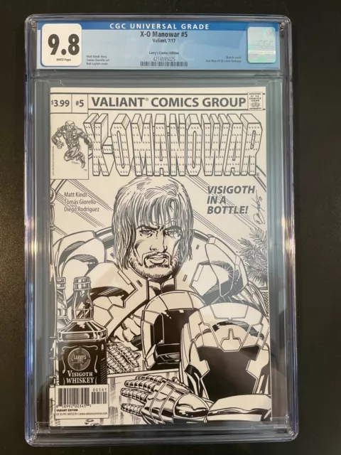 X-O MANOWAR #5 CGC 9.8 **Layton / Larry's Comics Iron Man 128 SKETCH VARIANT* NM