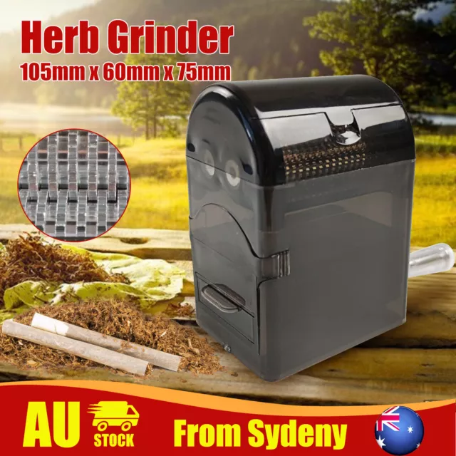 Herb Grinder Tobacco Cutter Hand Muller Shredder with Tobacco Storage Case AU