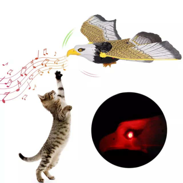 Flying Bird Cat Toy | Simulated Birds Interactive Cat Toys with Sound and Light