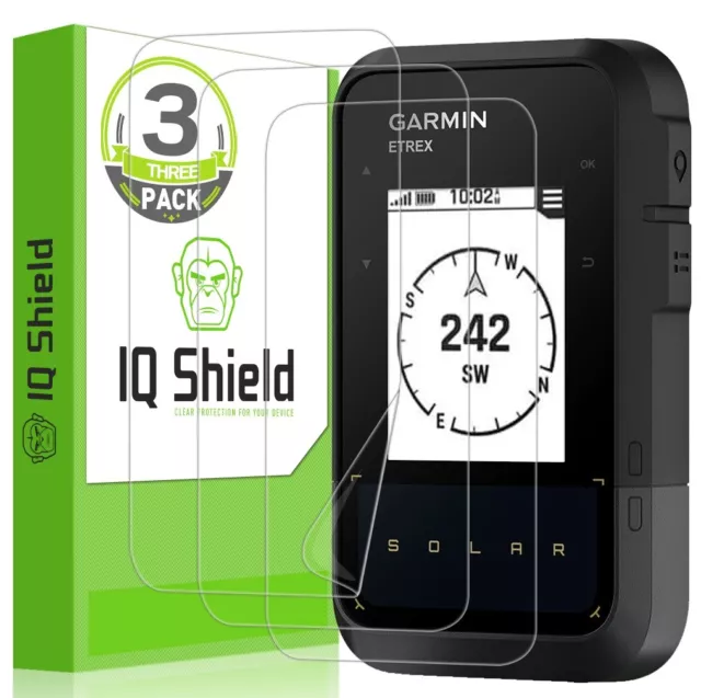 3x IQ Shield LIQuidSkin Screen Protector for Garmin eTrex Solar