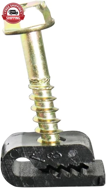 Flexible Screw Clips for Ground Wire (Pack of 100 / Black)