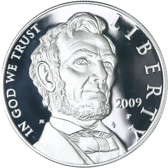 2009 P Abraham Lincoln Bicentennial Proof Commem 90% Silver Dollar US Coin