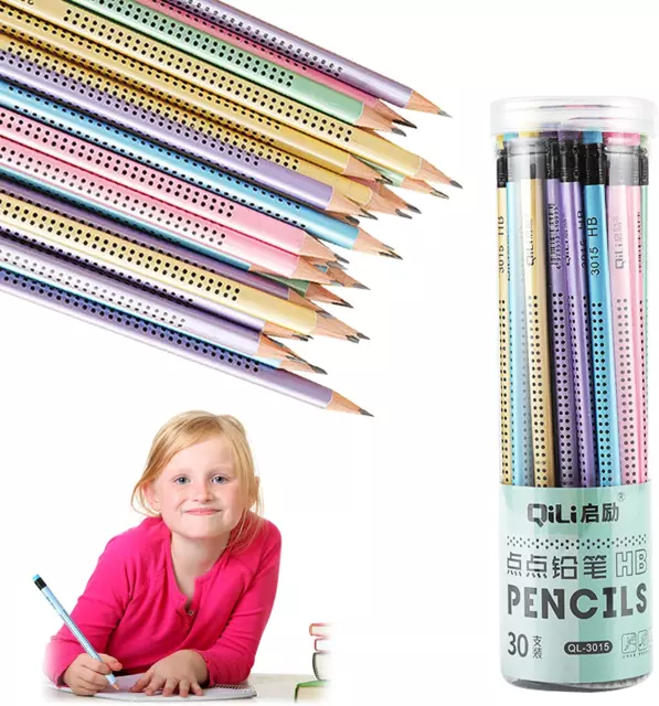 HB Bleistifte, 30 Stück Bleistift Mit Radiergummi, Holzbleistifte Set, Rutschfes