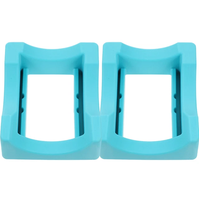 2 piezas Portavasos de gel de sílice de silicona Blue