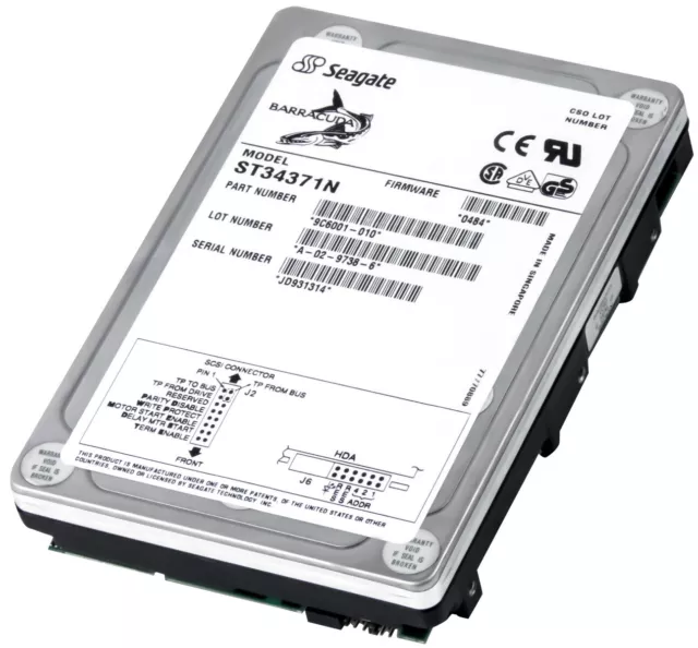 Hard Drive Seagate barracuda 4LP 4.3GB 7.2K SCSI 3.5'' ST34371N