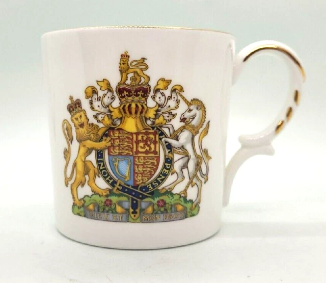 AYNSLEY BONE CHINA Silver Jubilee Mug Cup History of Kings & Queens £12.49 PicClick UK