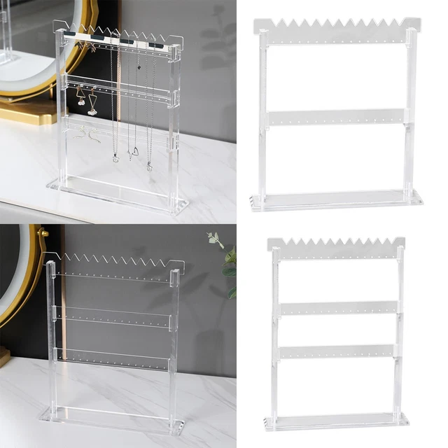 Schmuckständer aus Acryl, durchsichtiger Ohrring Organizer für Damen im