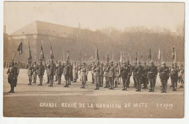 METZ - Moselle - CPA 57 - Militaire - Carte Photo Grande Revue Garnison en 1919