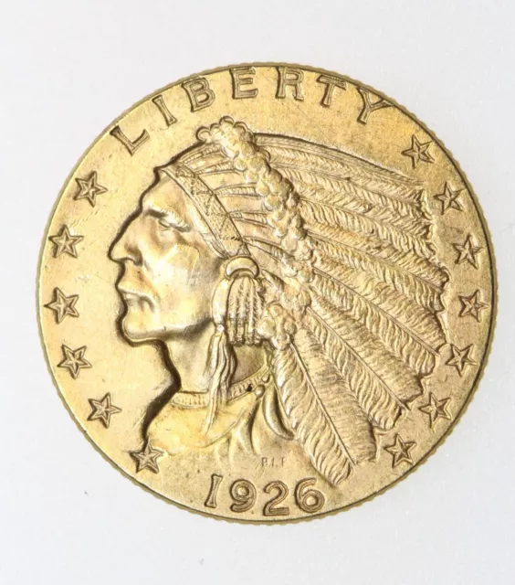 1926 $2.50 Indian Head Quarter Eagle Gold Coin