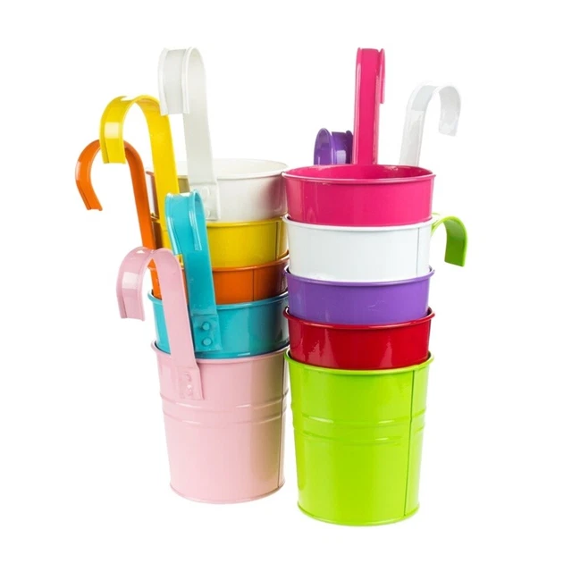 10pcs Töpfe für Hängen Vase Garten Balkon Hängen Eisen Töpfe 2