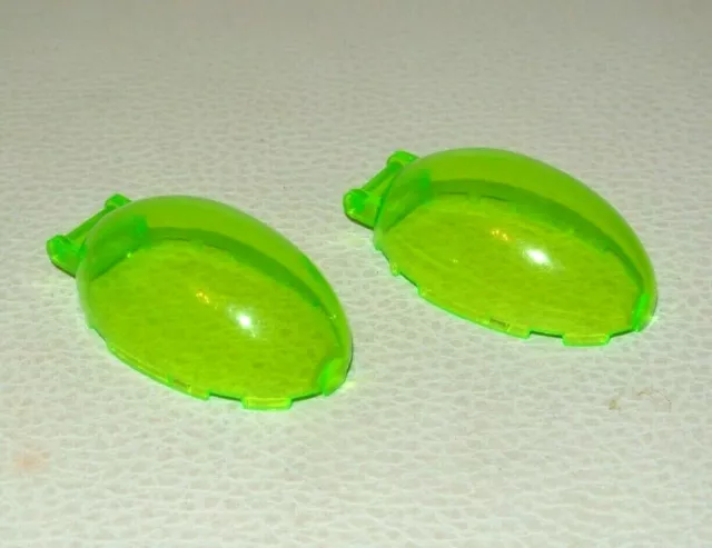 LEGO Atlantis: 2x Windscreen 6 x 4 x 2 - Ref 87752 Trans-Vert - Set 8080 8060