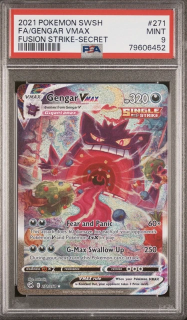 Gengar VMAX Alt Art - Fusion Strike (3D Card / Shadowbox )