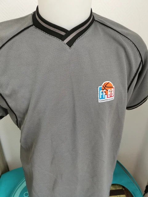 MAILLOT DE BASKET ball arbitre FRANCE FFBB vintage taille m EUR 14