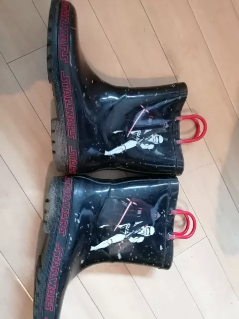 BOYS STAR WARS Darth Vader Wellington Boots Wellies size uk 9 10 11 12 13 1 2 11.99 PicClick UK