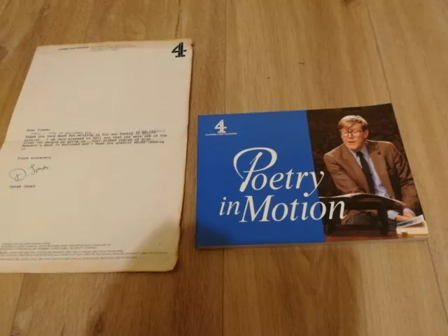 Poetry in Motion - paperback book by Alan Bennett -SIGNED + letter from C4