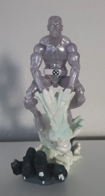 Marvel Legends 6" Inch Retro X-Men Iceman Loose With Toybiz Iceman Display Stand