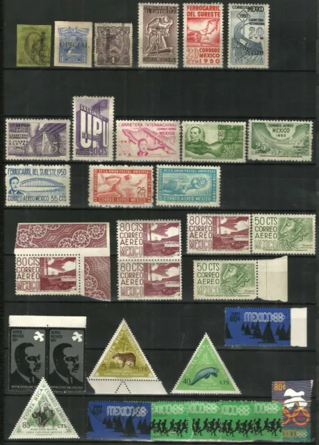 Mexico collection 1861-1968 including early un Real, 1950-2 the 50 & 80 cts (in