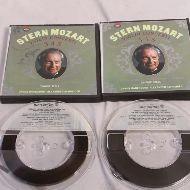 Stern Mozart Violin Concerti 3 4 5 Reel To Reel Vol 1 & 2 4 track 7 1/2 IPS