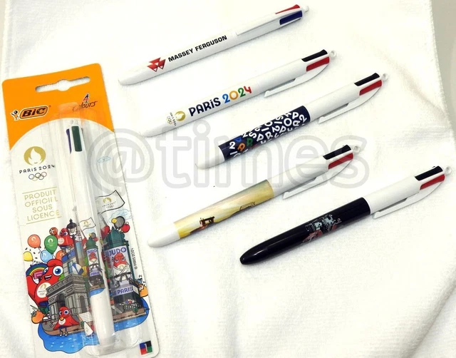 BIC 4 COULEURS JO Jeux Olympiques 2024 Massey Ferguson MADE IN FRANCE 🟦 ⬜ 🟥 EUR 7,95 PicClick FR