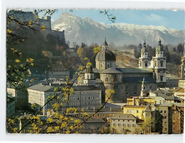Postcard Festival City, View of Cathedral, Fortress Hohensalzburg & Untersberg