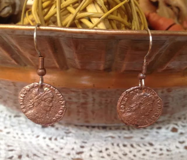 Ancient Roman Coin EARRINGS Jewelry  Actual Ancient Roman Coins