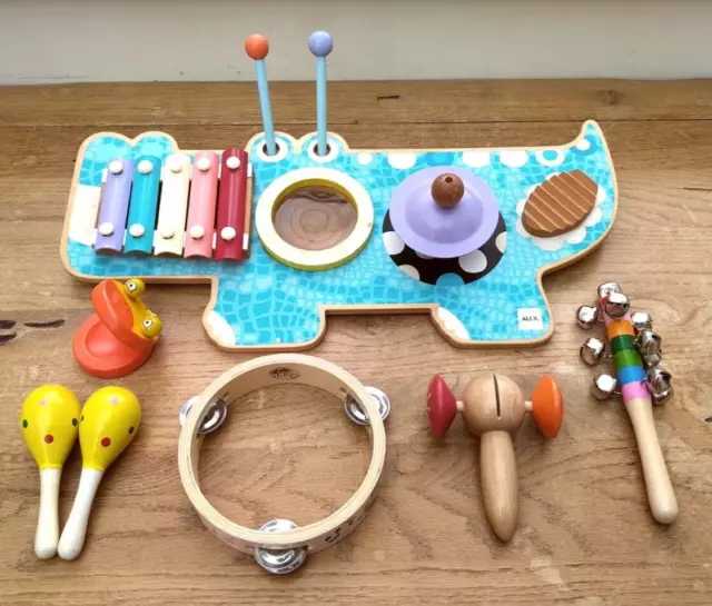 Toddler / children's wooden musical instruments bundle