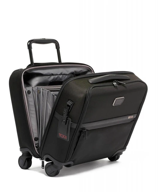 TUMI Alpha 3 Deluxe 4 Wheeled Wheel laptop Briefcase Carry On Travel Weekender 3